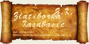 Zlatiborka Kasabašić vizit kartica